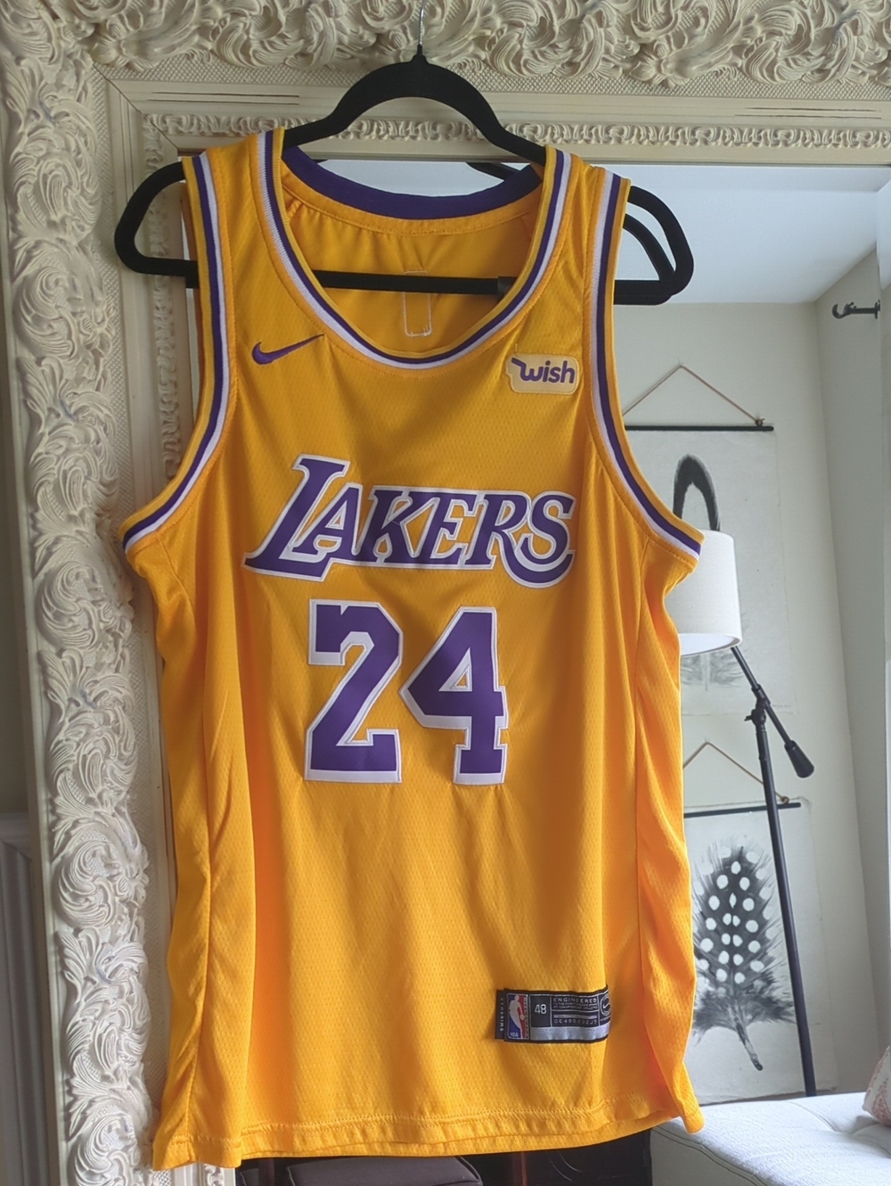 Nike Los Angeles Lakers Yellow/Purple #24 Basketball Jersey